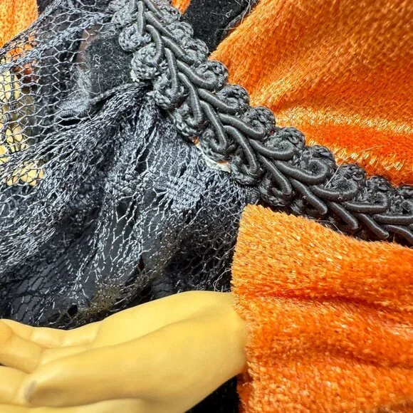 Pumpkin Head Halloween Doll 24" Orange Black - Picture 9 of 15